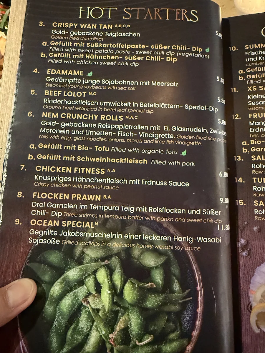 Speisekarte, Vina Haus Vietnamesisches Restaurant & Sushi