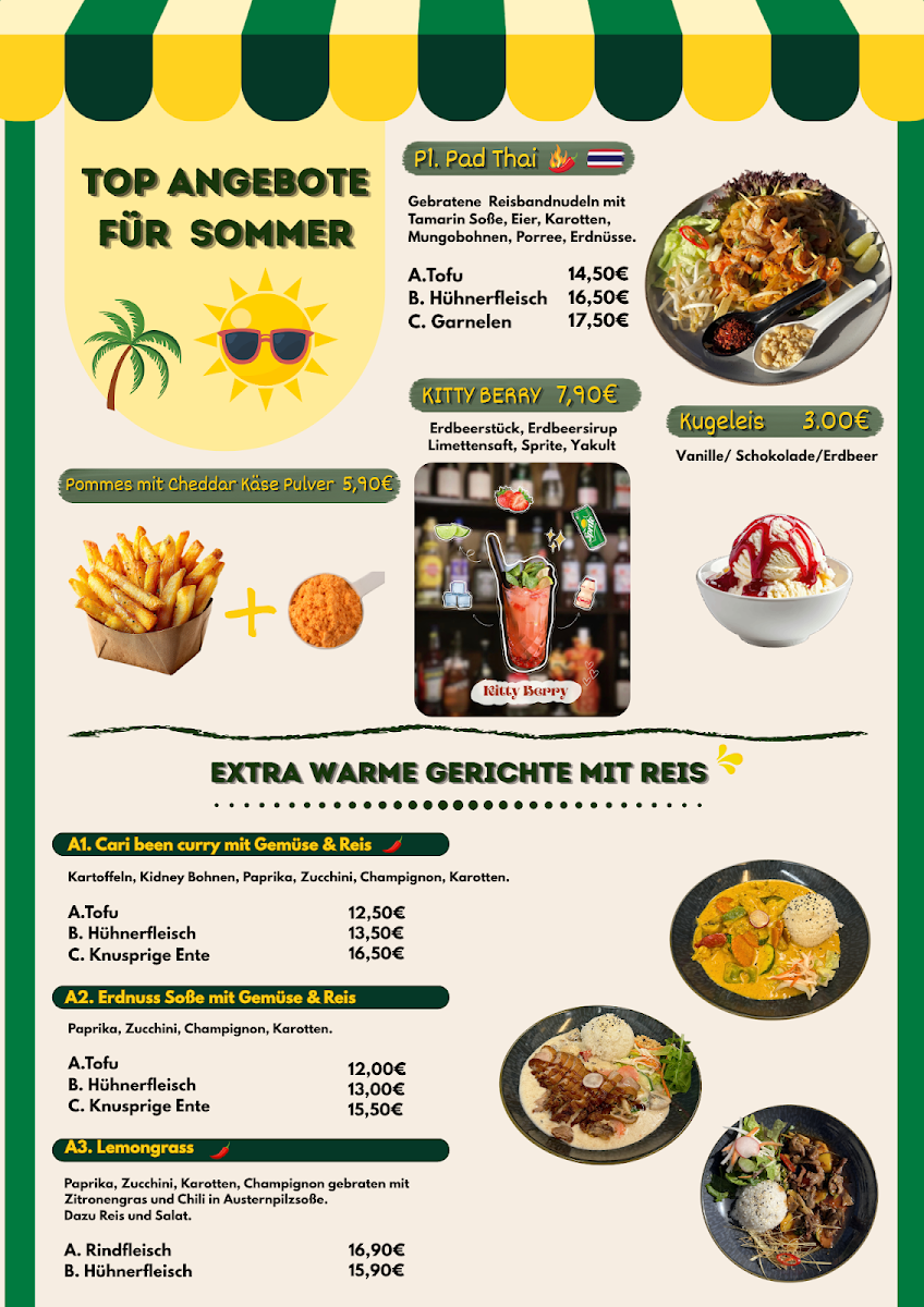 Speisekarte, Naomi Cuisine - Asiatisches Fusion