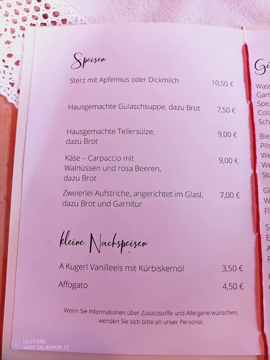 Speisekarte photo 1