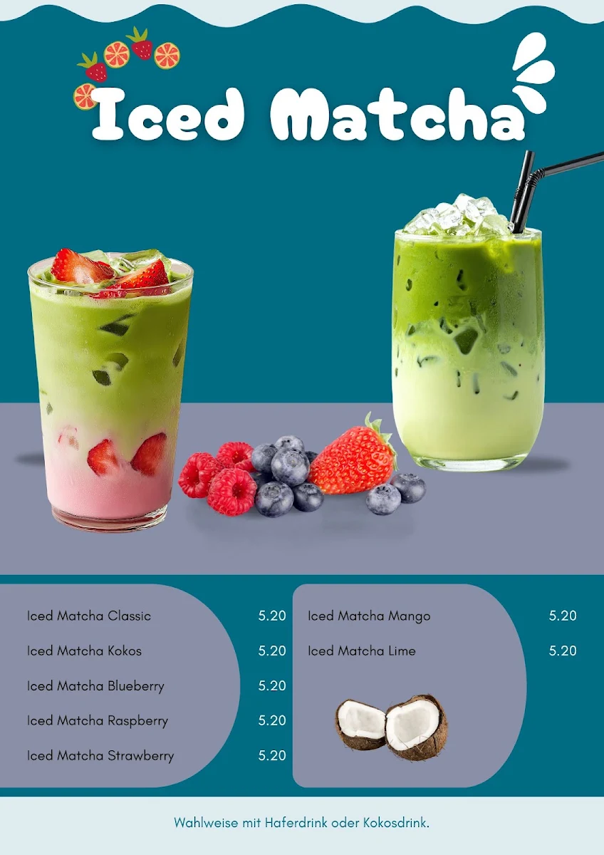 Speisekarte, BeAwi KreativCafé