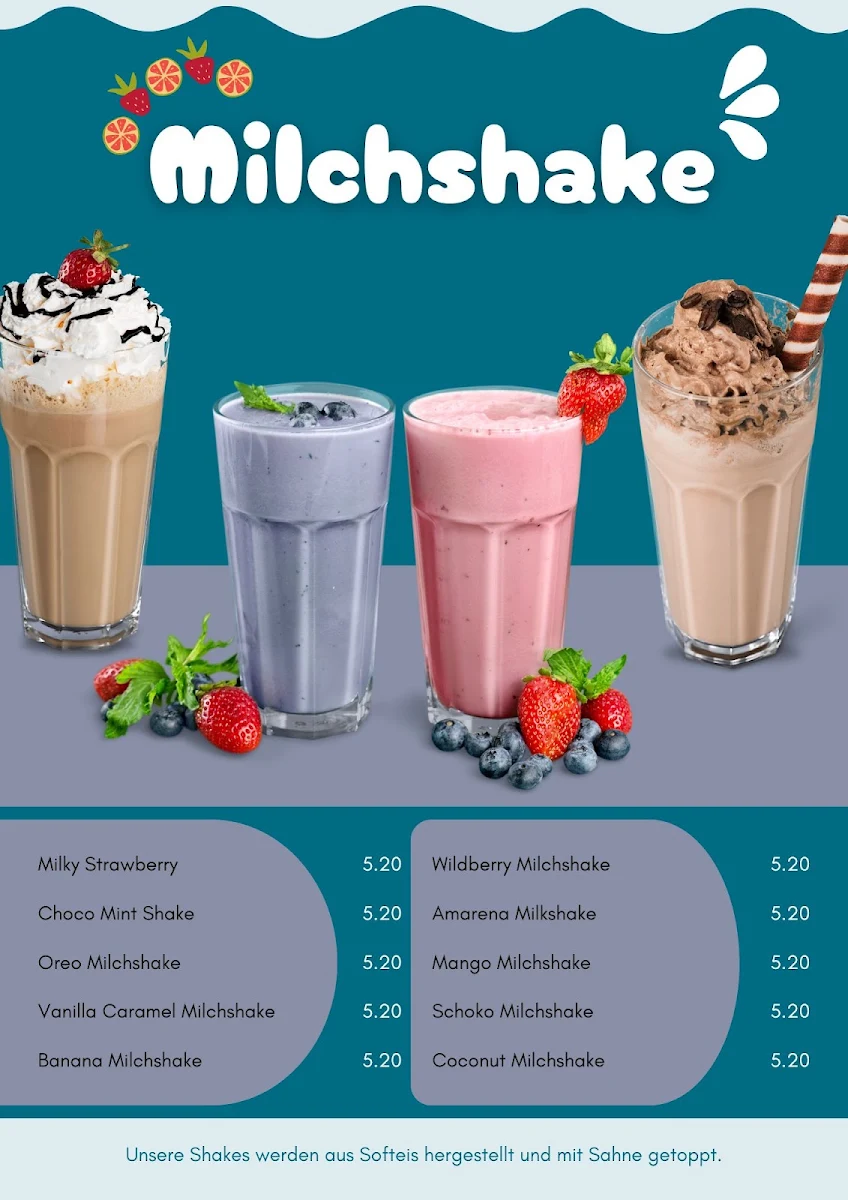Speisekarte, BeAwi KreativCafé
