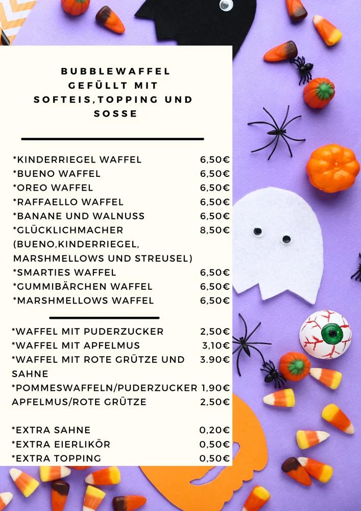 Speisekarte, BeAwi KreativCafé