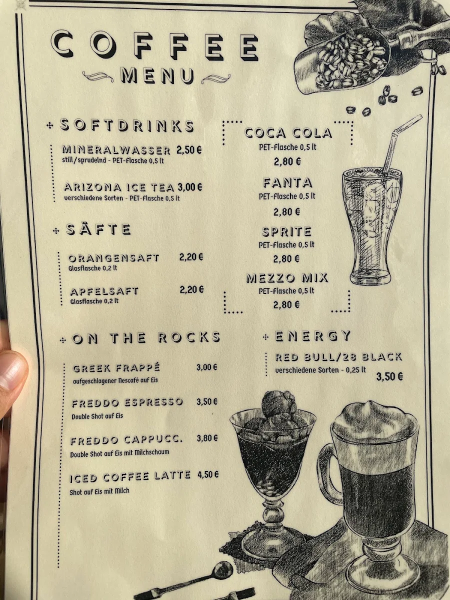Speisekarte, Vintage Café & Bar Harburg