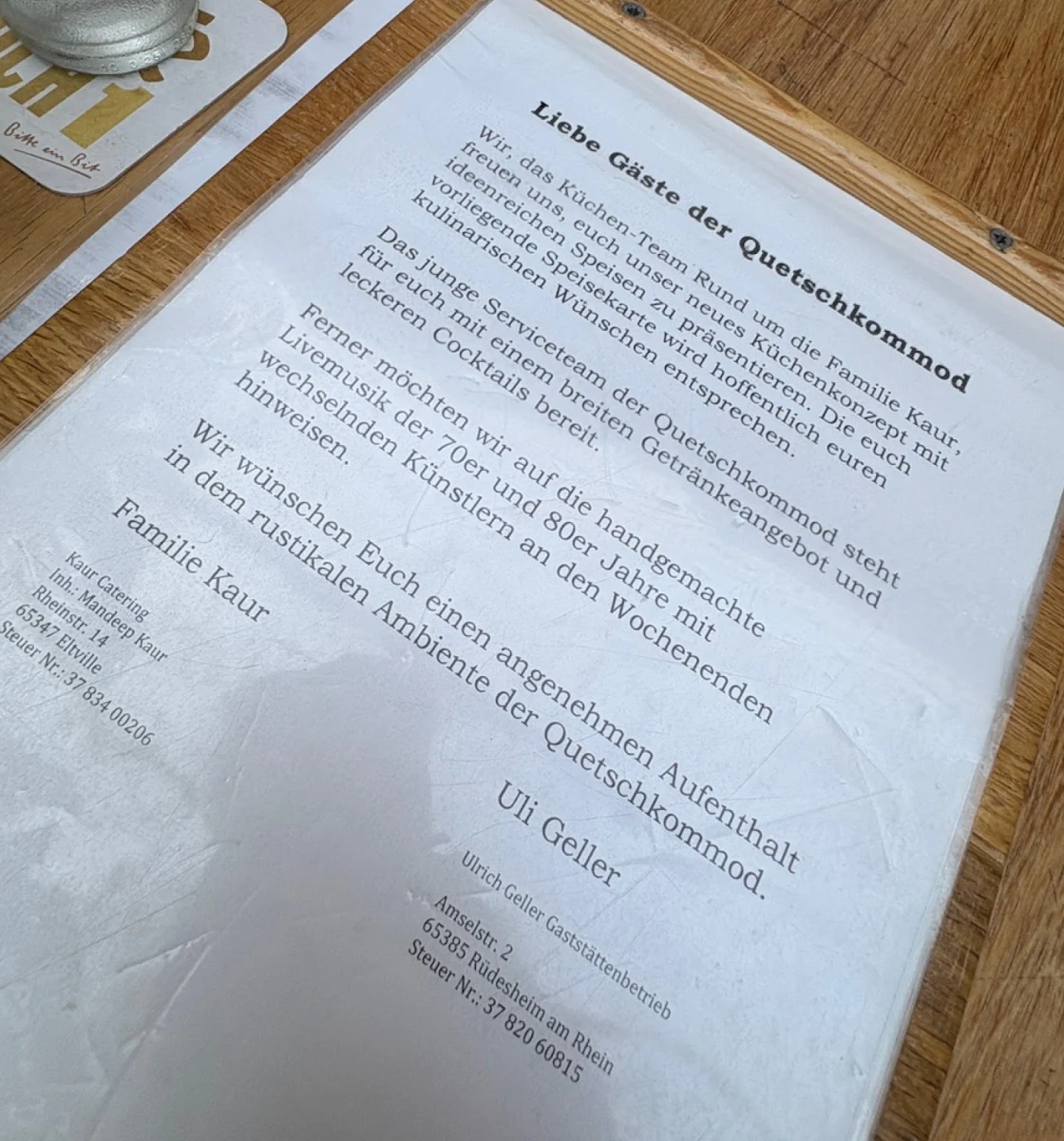 Speisekarte photo 1