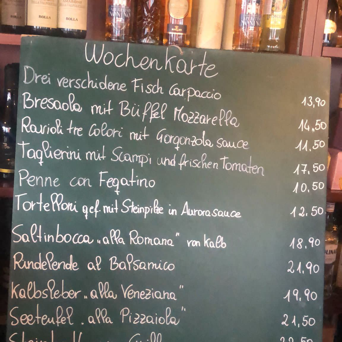 Speisekarte, Pizzeria Da Donato