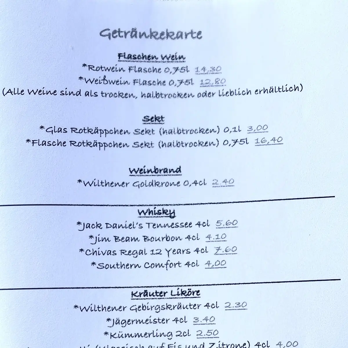 Speisekarte photo 1