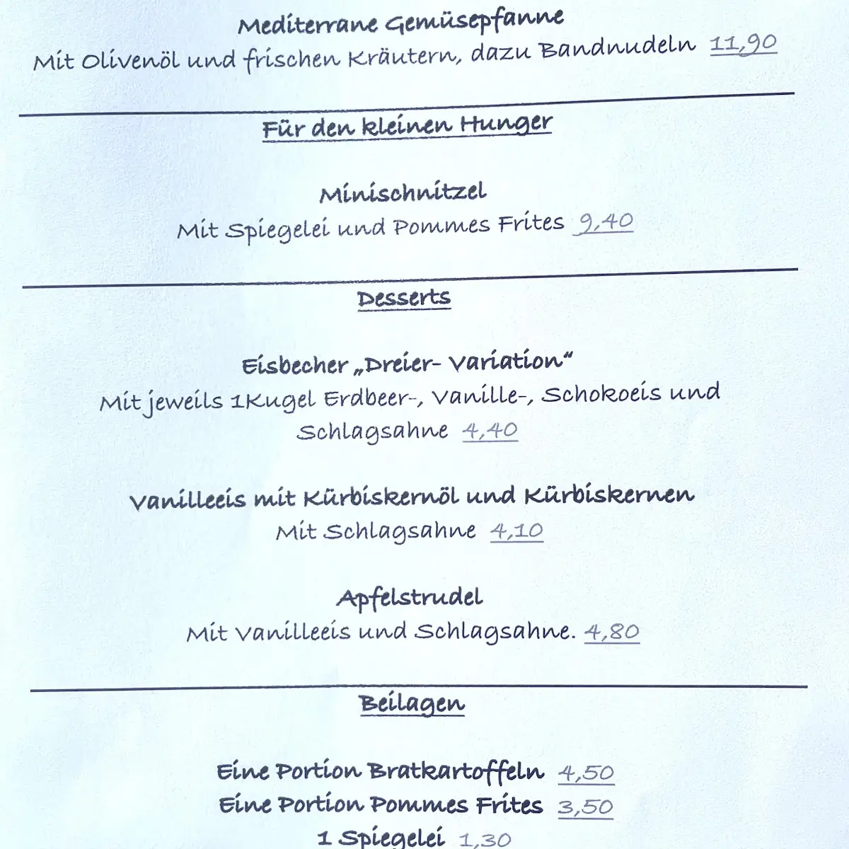 Speisekarte photo 2