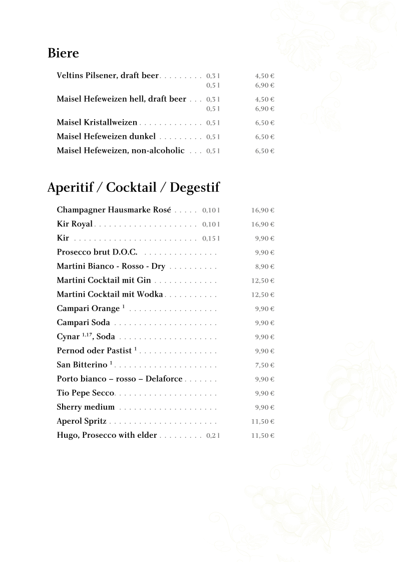 Speisekarte photo 1