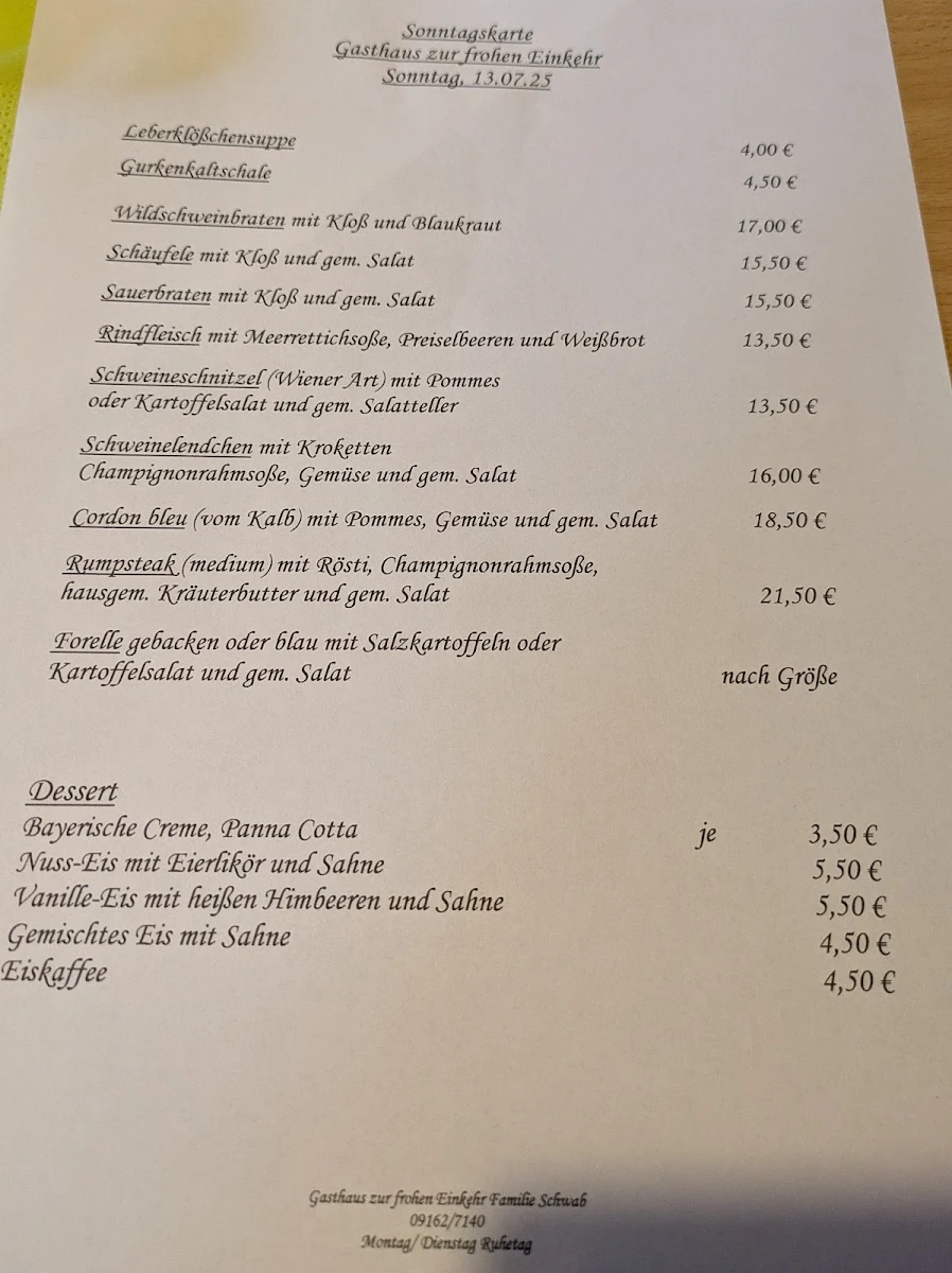 Speisekarte photo 2