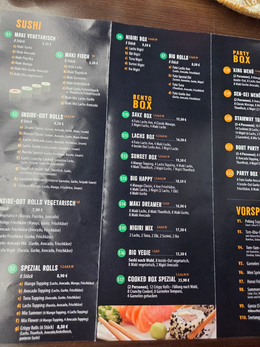 Speisekarte, Lam-Dong Asia Bistro