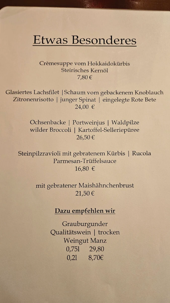 Speisekarte photo 3