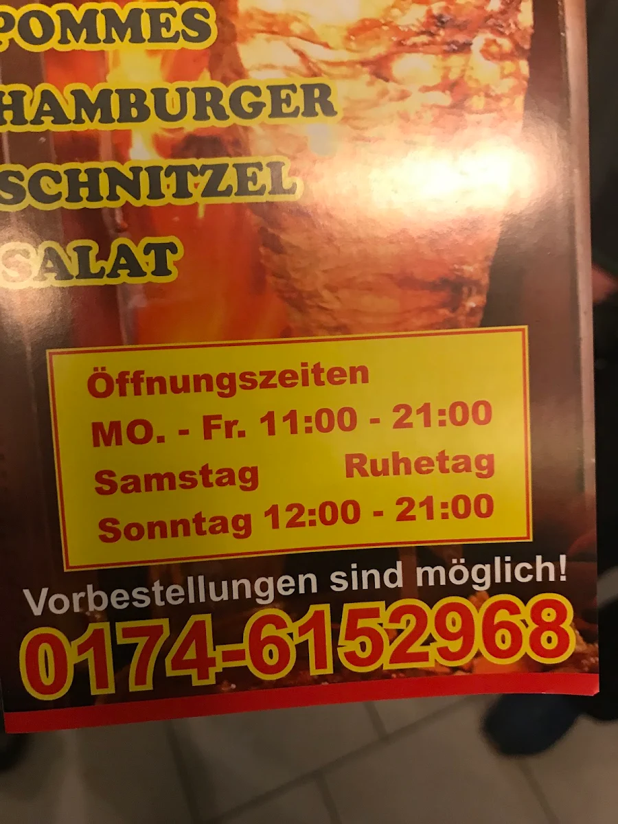 Speisekarte, Denis Döner