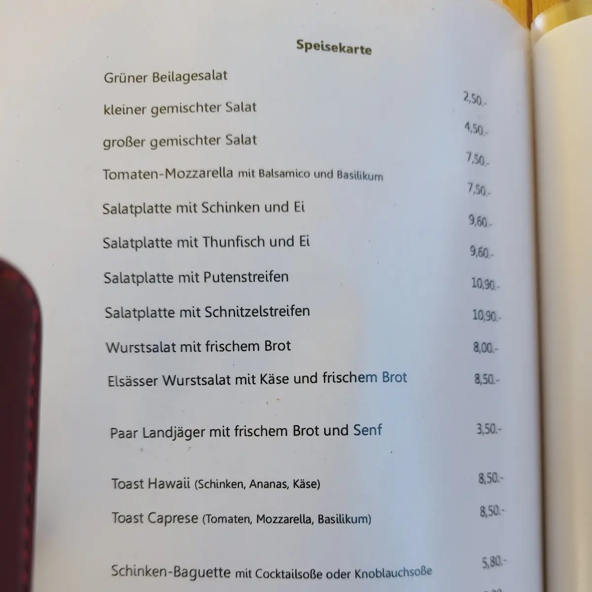 Speisekarte photo 2