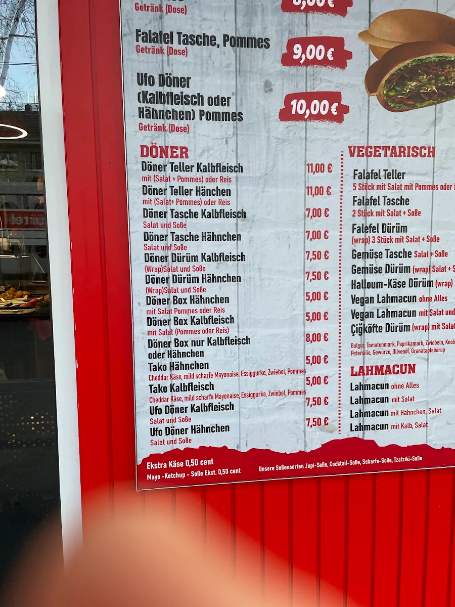 Speisekarte, ND DÖNER