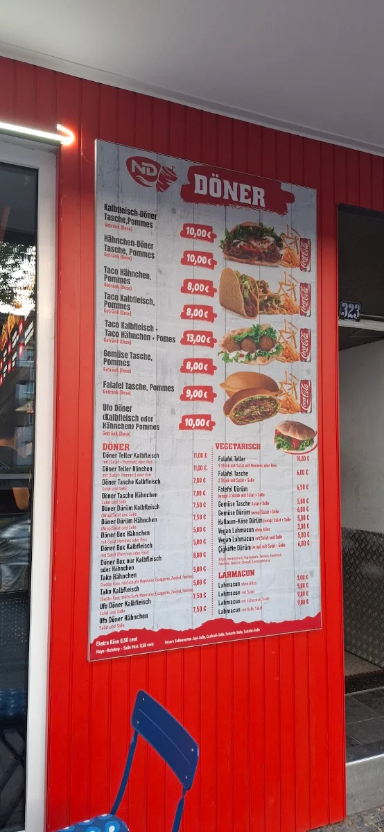 Speisekarte, ND DÖNER