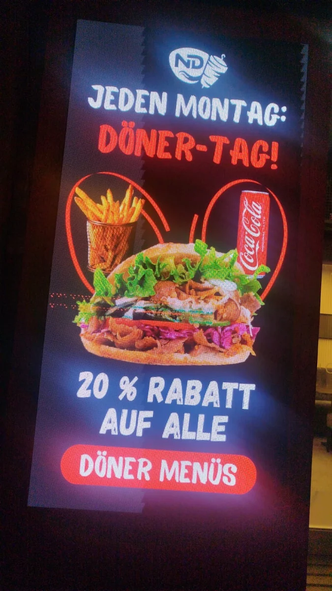 Speisekarte, ND DÖNER