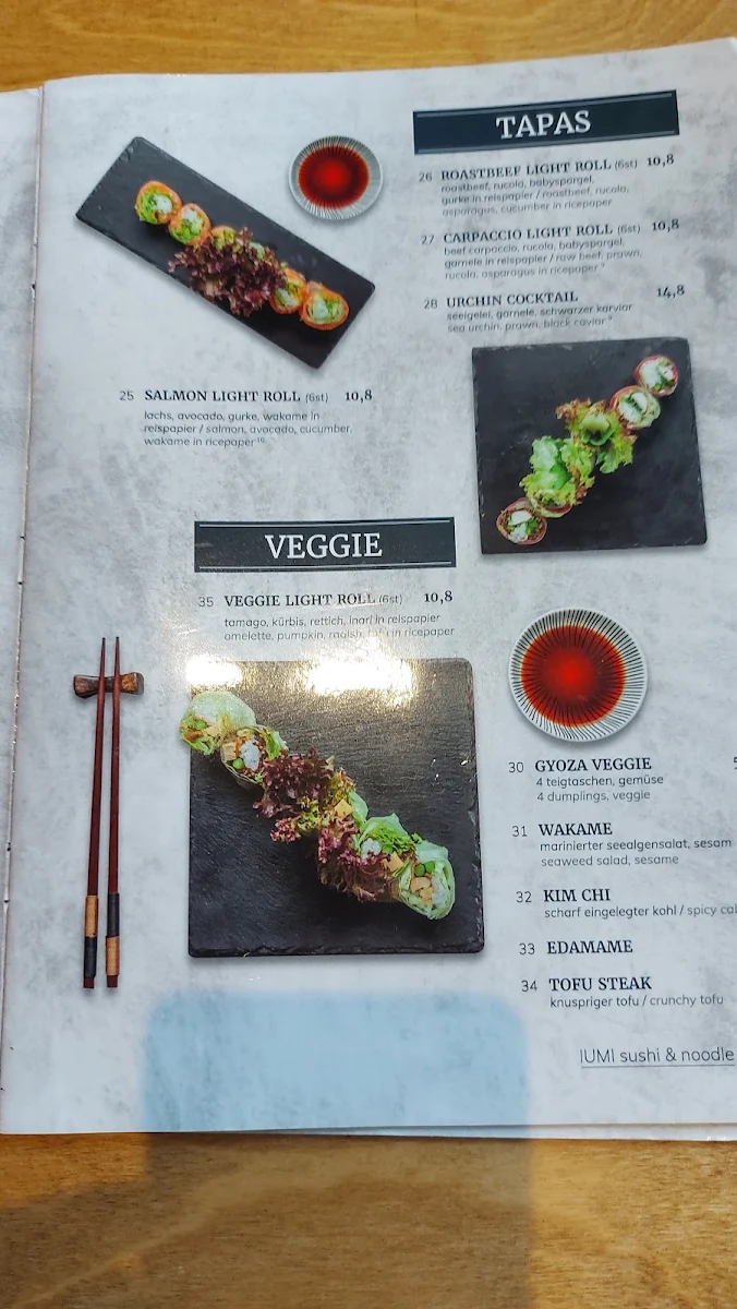 Speisekarte, Iu Mi Sushi Bar