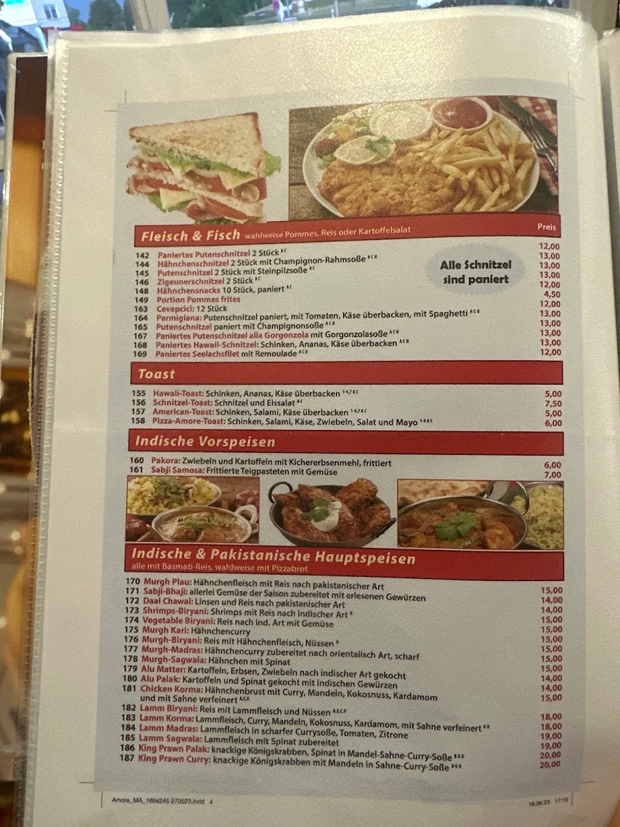 Speisekarte, Amore Pizza & Fried Chicken Mühlacker