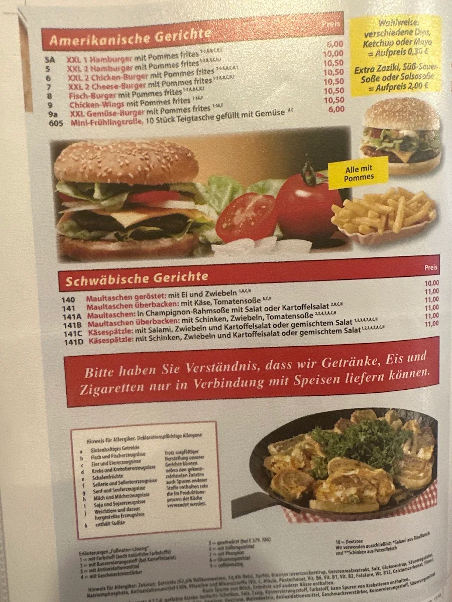 Speisekarte, Amore Pizza & Fried Chicken Mühlacker