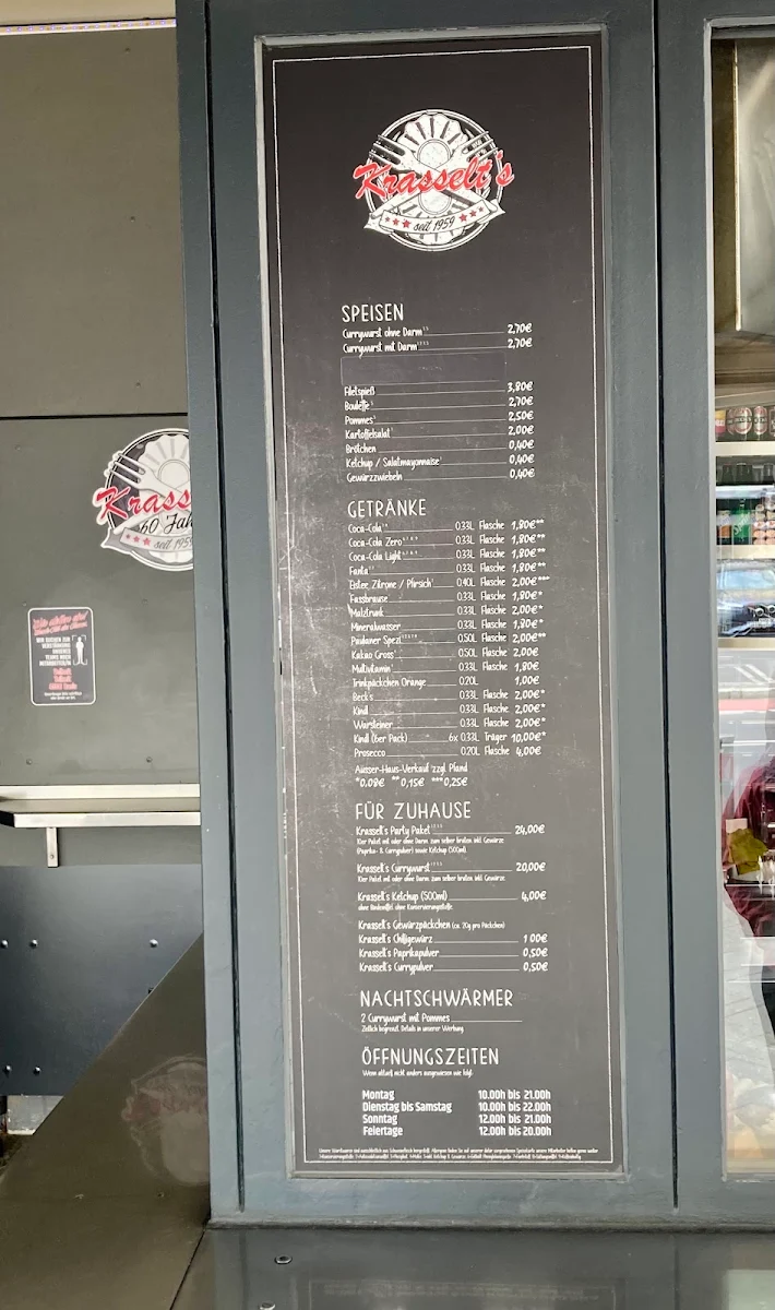 Speisekarte, Krasselt's Imbiss Berlin