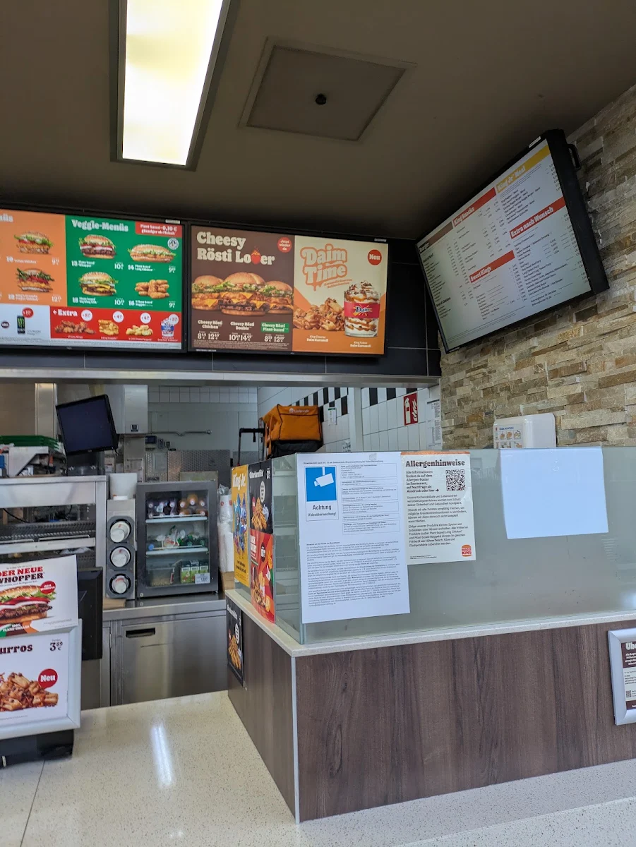 Speisekarte, Burger King Euskirchen
