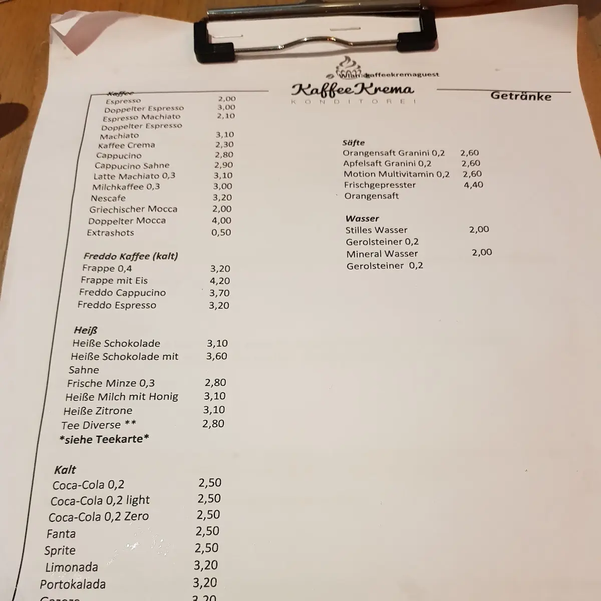 Speisekarte photo 5