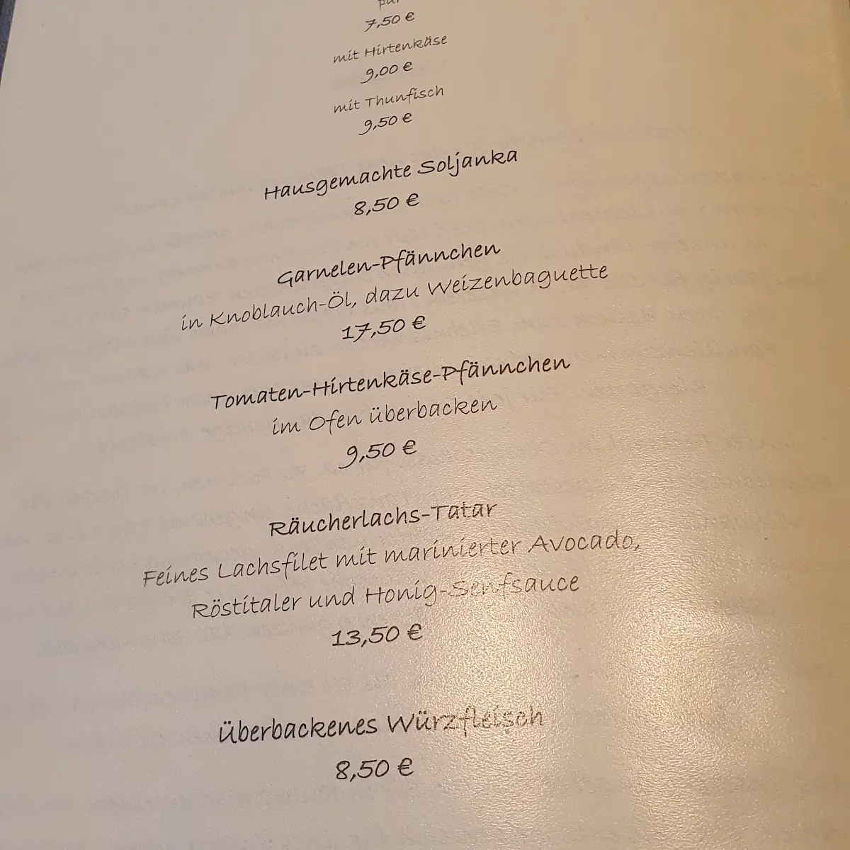 Speisekarte photo 1