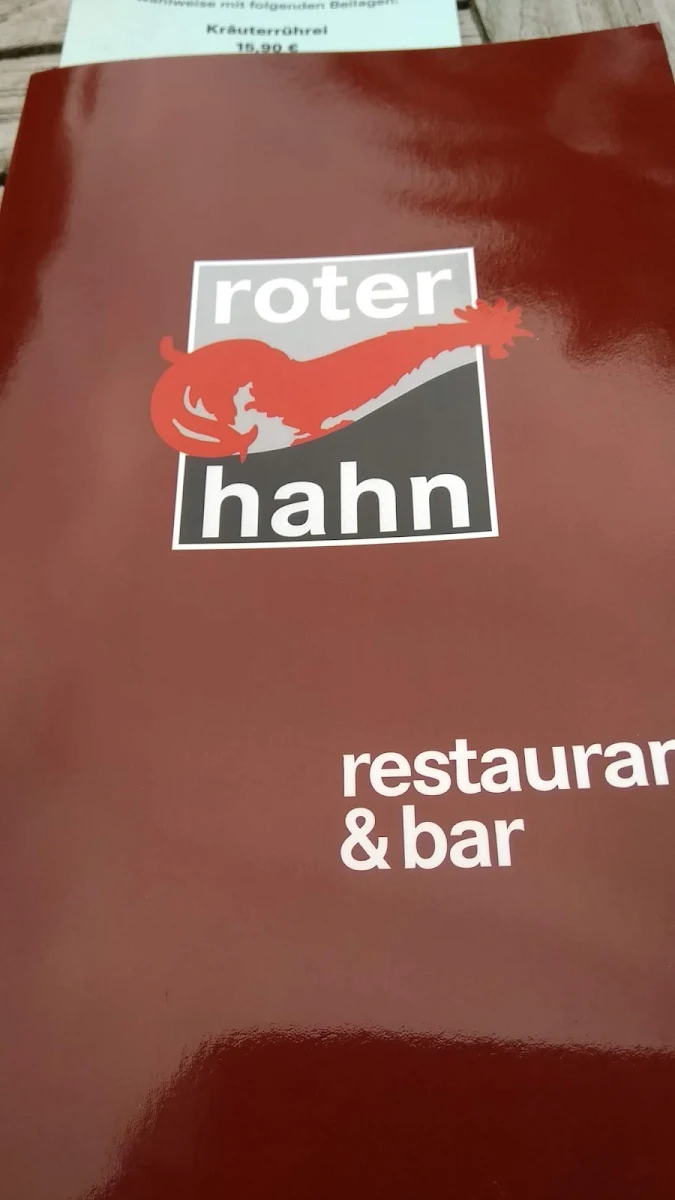 Speisekarte, Restaurant & Bar Roter Hahn