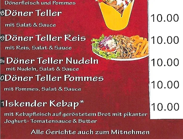 Speisekarte, Star Döner & Pizza Nauheim