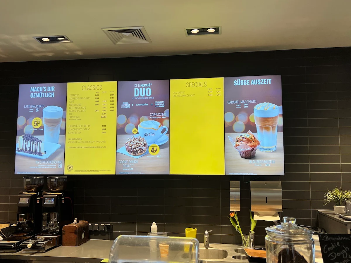 Speisekarte, McDonald's