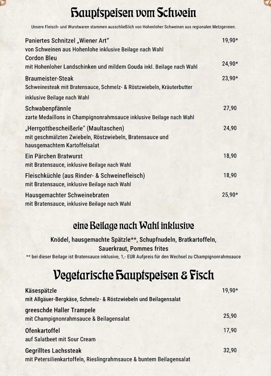 Speisekarte photo 1