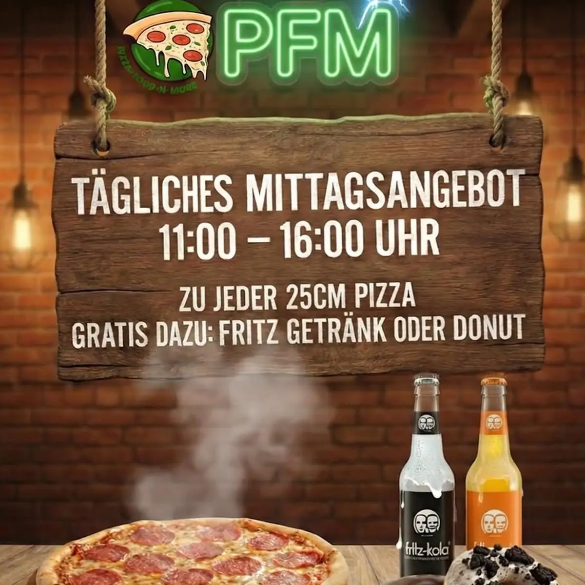 Speisekarte, PFM Pizza Food N More