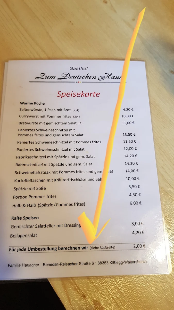 Speisekarte photo 1