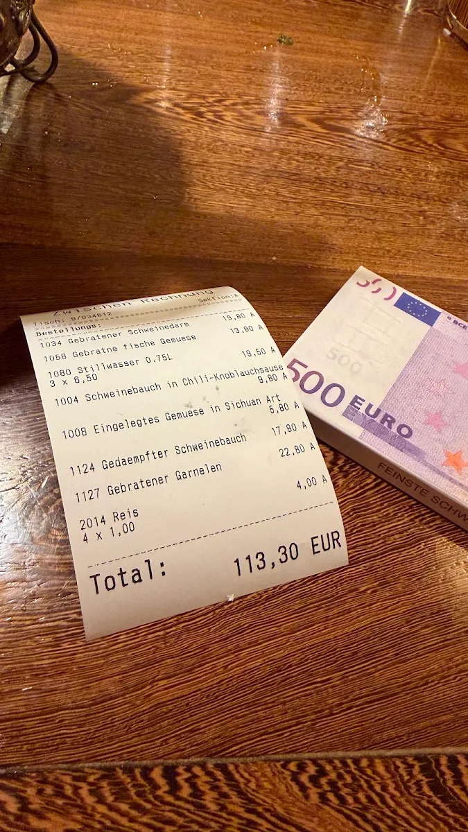 Speisekarte, Höfchen