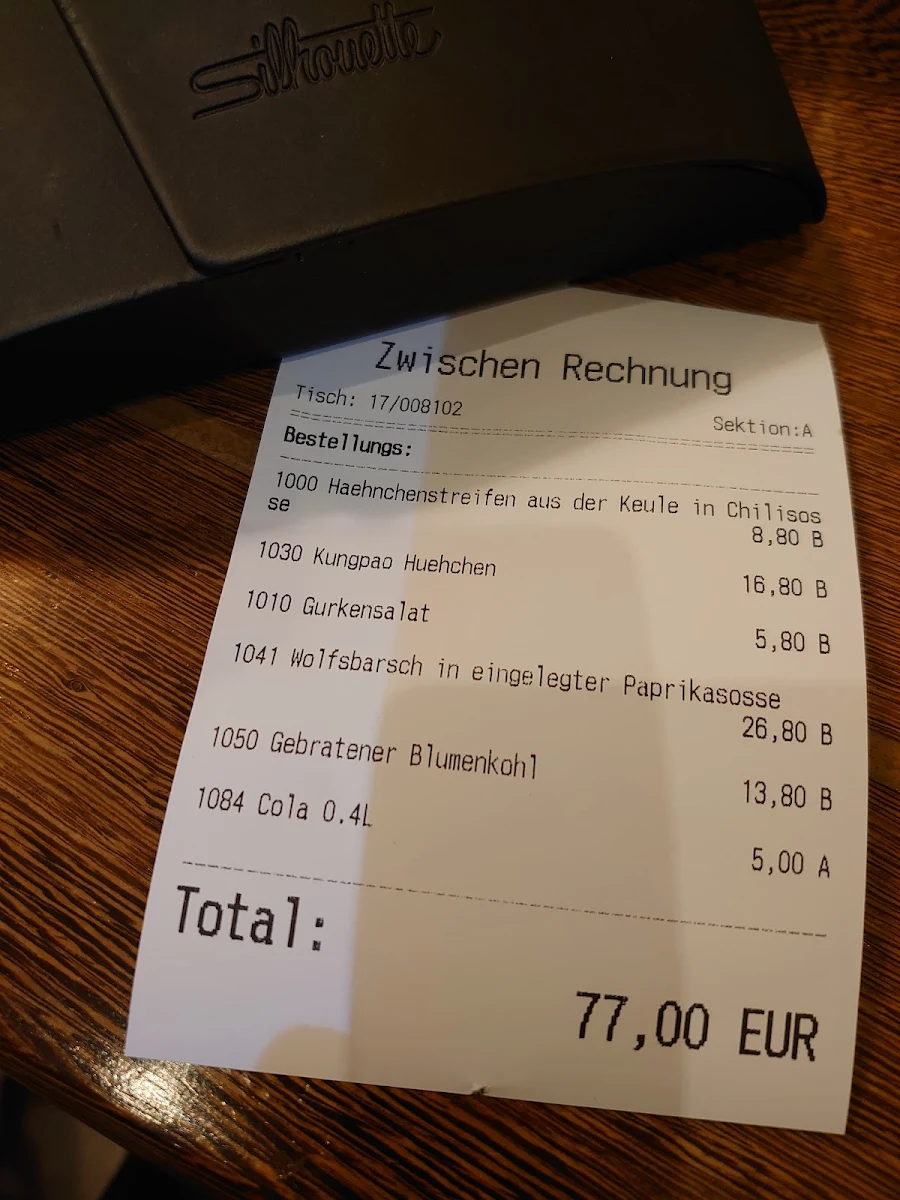 Speisekarte, Höfchen