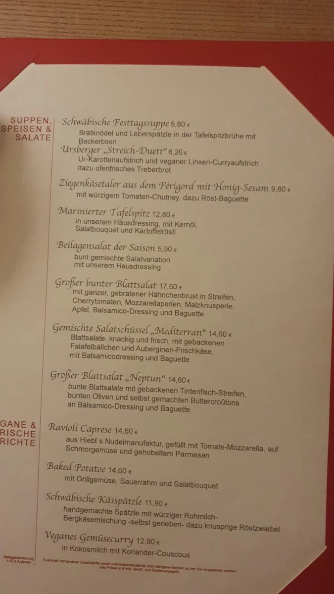 Speisekarte photo 1