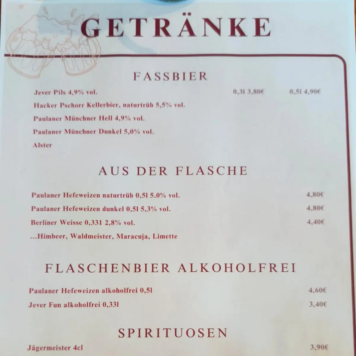 Speisekarte photo 2