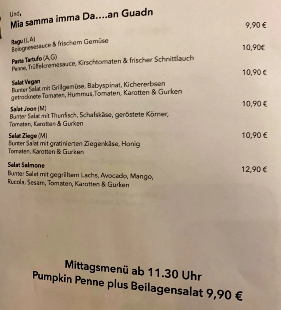 Speisekarte photo 7