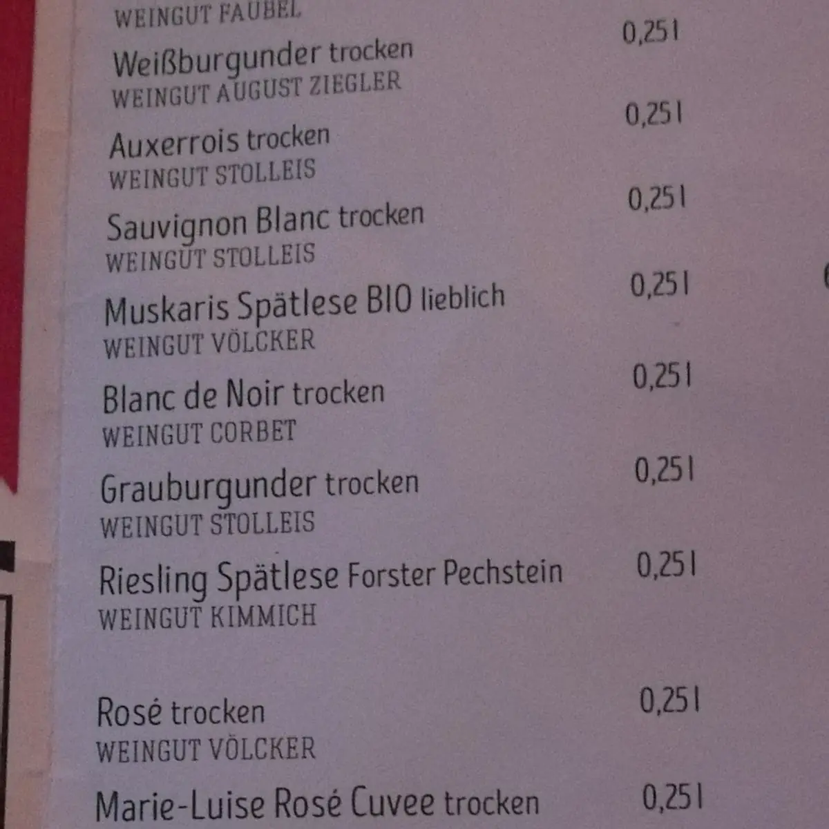 Speisekarte photo 2