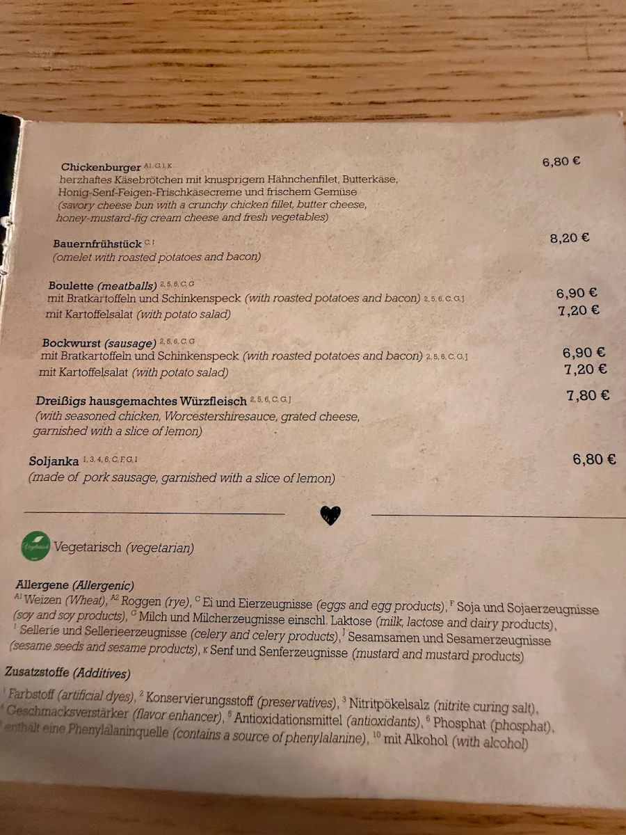 Speisekarte photo 1