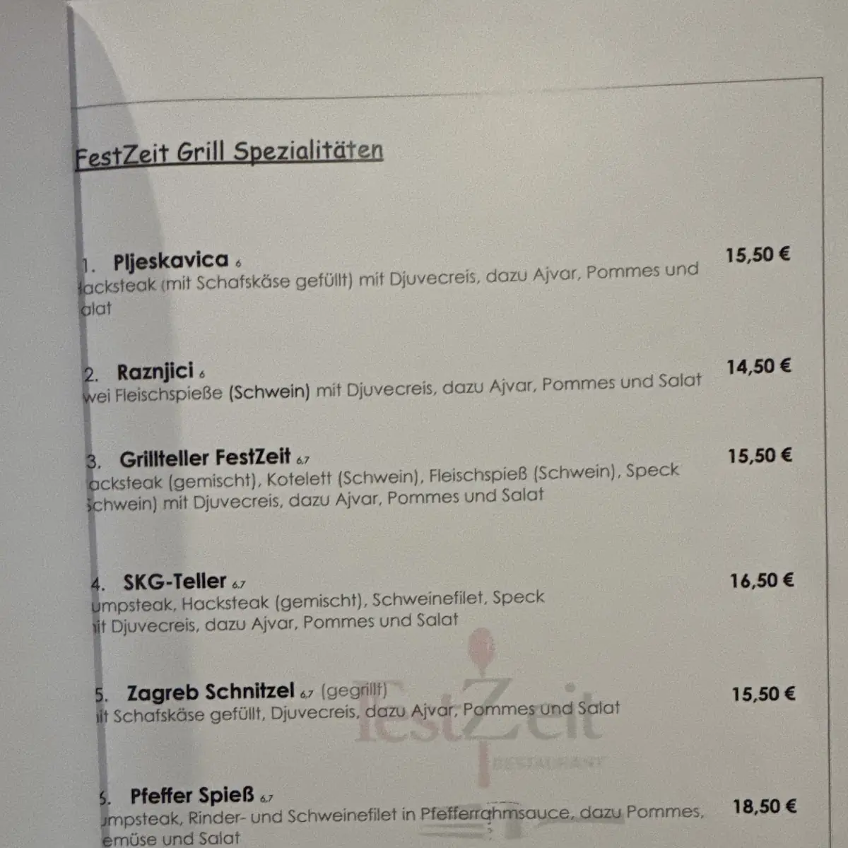 Speisekarte photo 3