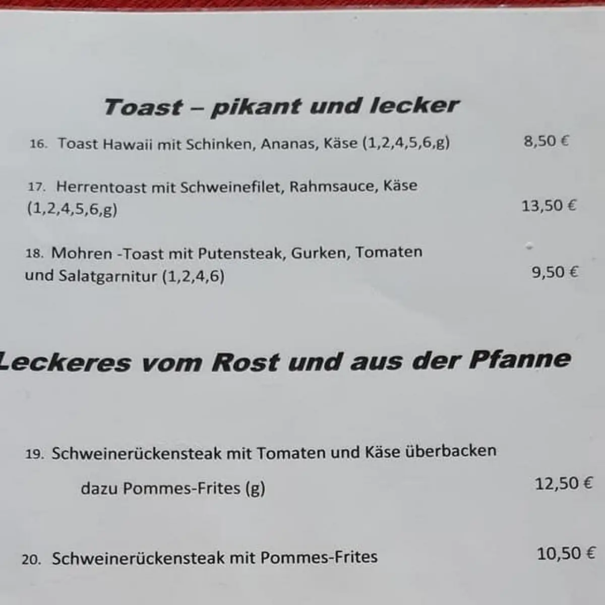 Speisekarte photo 3
