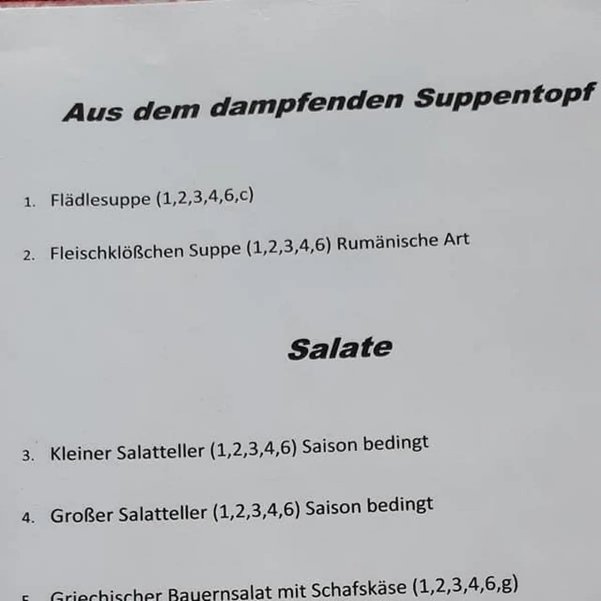 Speisekarte photo 6
