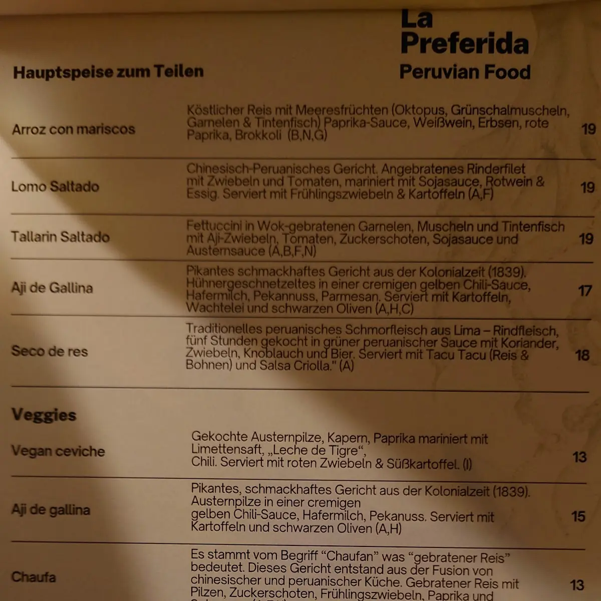 Speisekarte photo 2