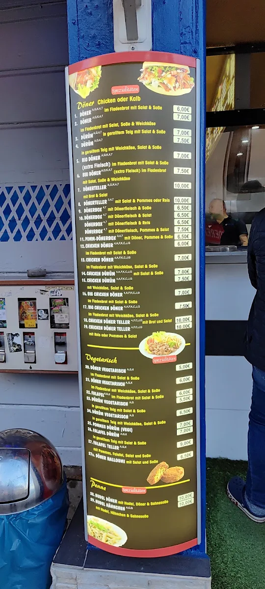 Speisekarte, Döner aus Bad Harzburg