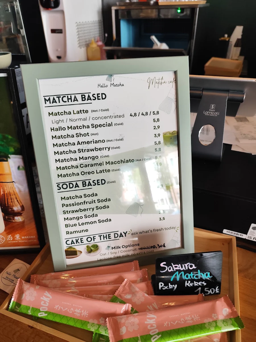 Speisekarte, Hallo Matcha Café