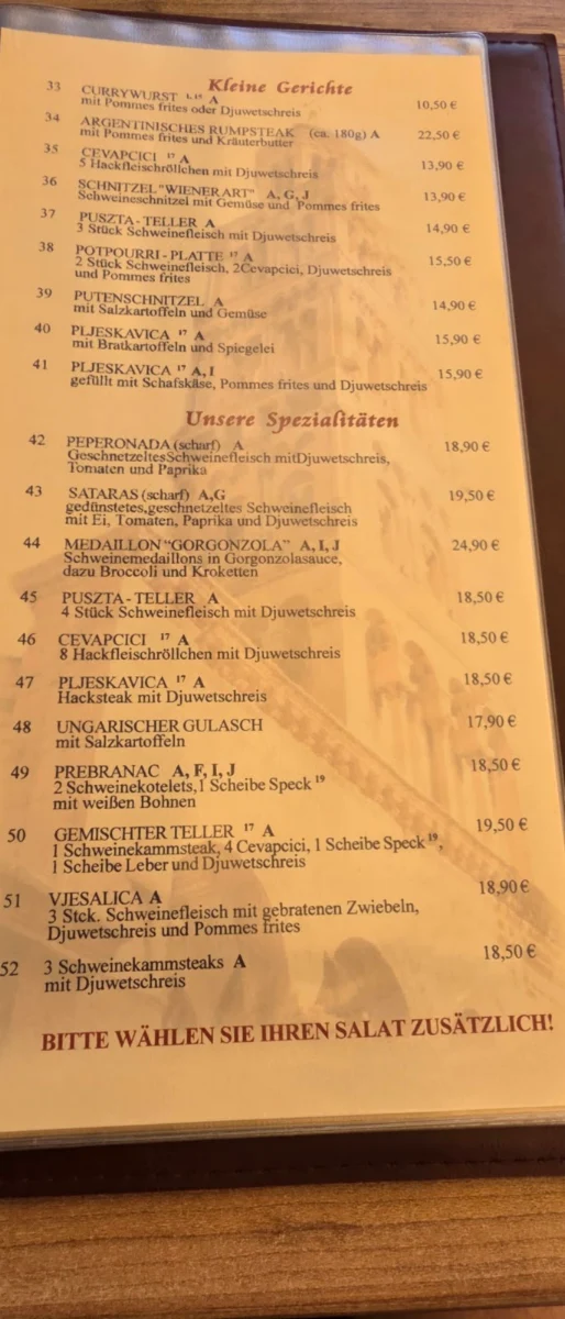 Speisekarte photo 2