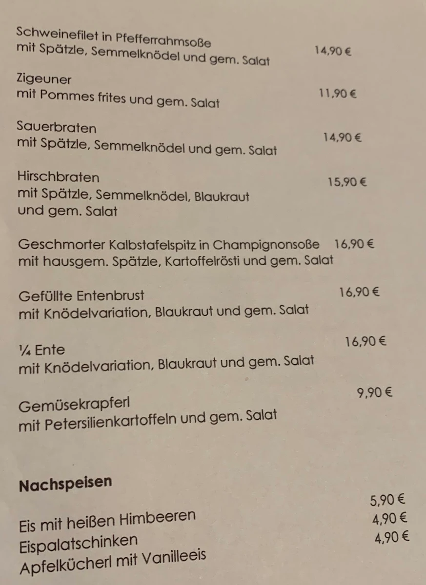 Speisekarte photo 1