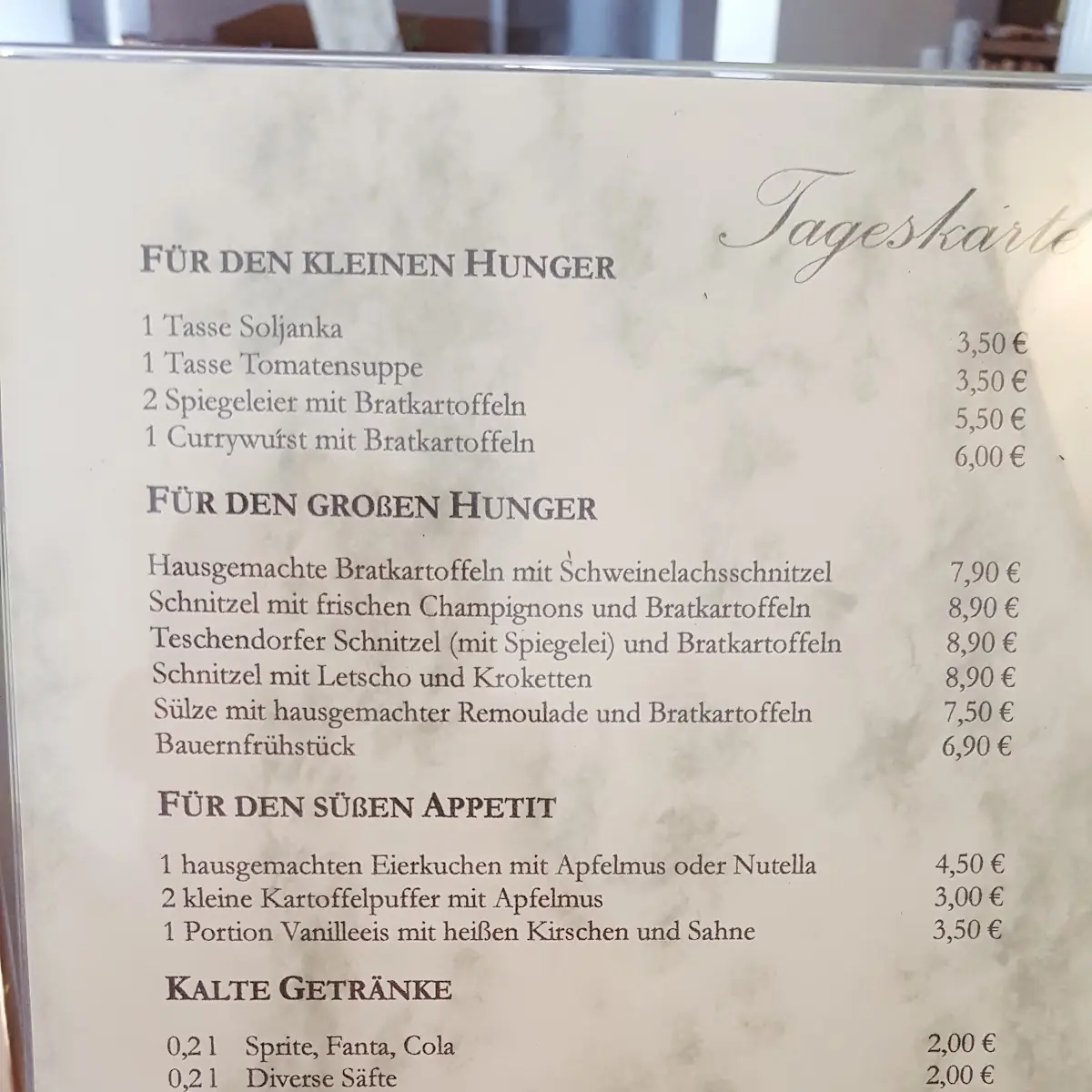 Speisekarte photo 5
