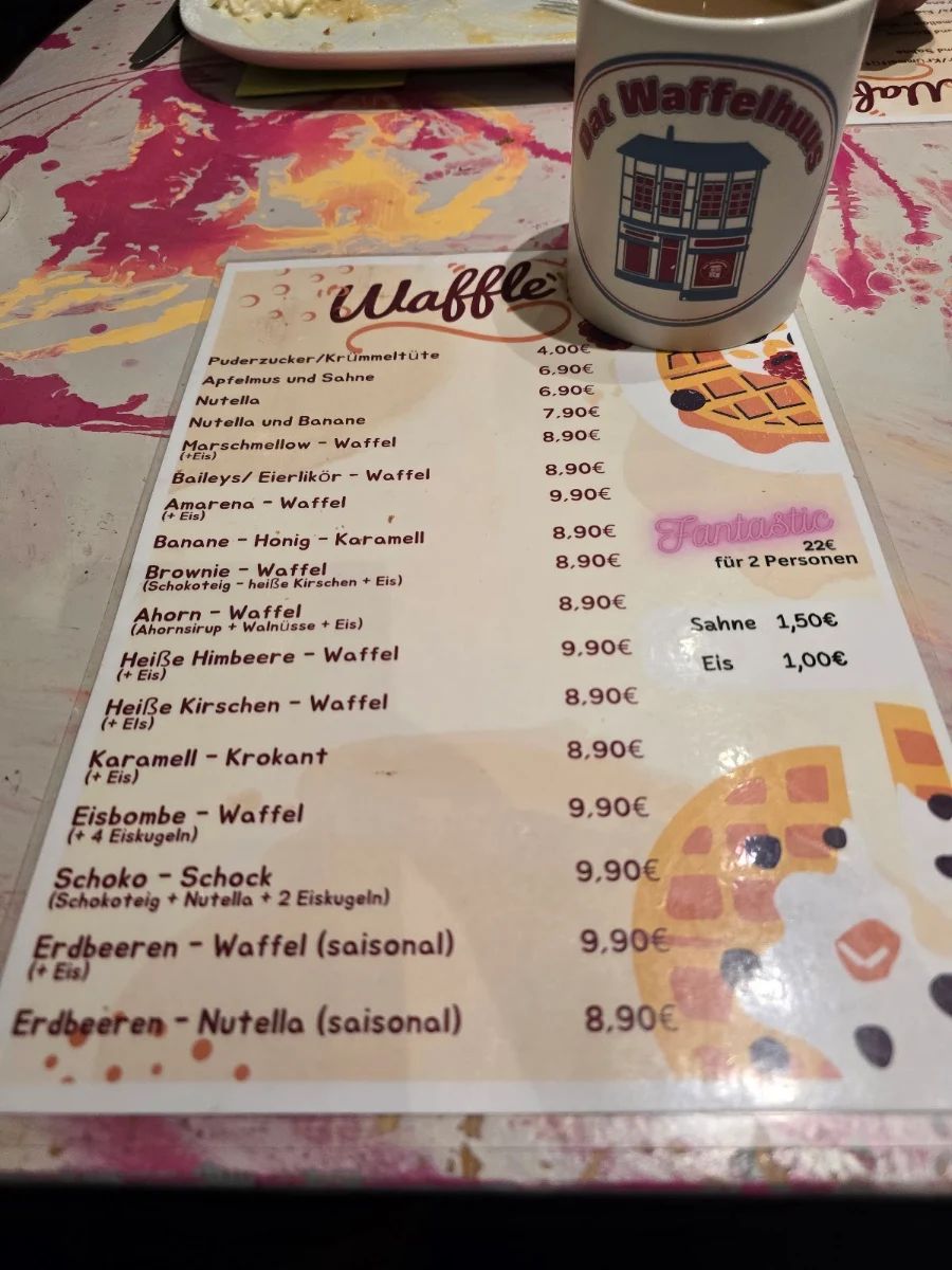 Speisekarte, Dat Waffelhuus